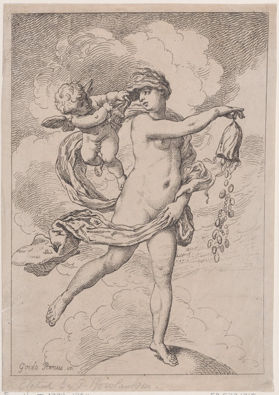 Fortuna con una bolsa, 1795-99 de Thomas Rowlandson