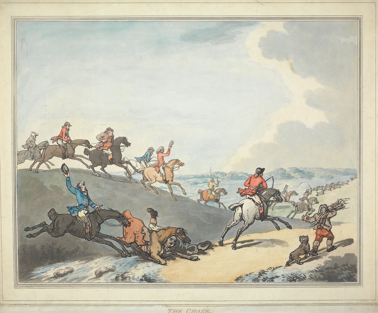 La caza del zorro [serie de seis]:   2. La persecución de Thomas Rowlandson