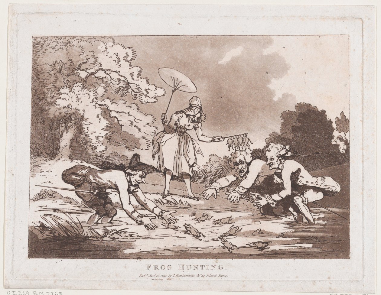 Caza de ranas de Thomas Rowlandson