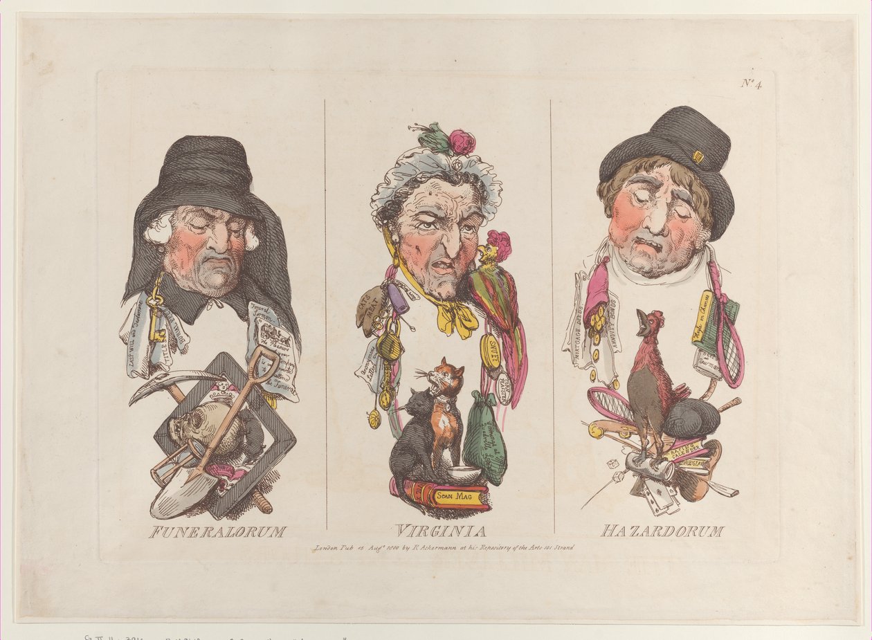 Funeralorum, Virginia, Hazardorum, 15 de agosto de 1800 de Thomas Rowlandson