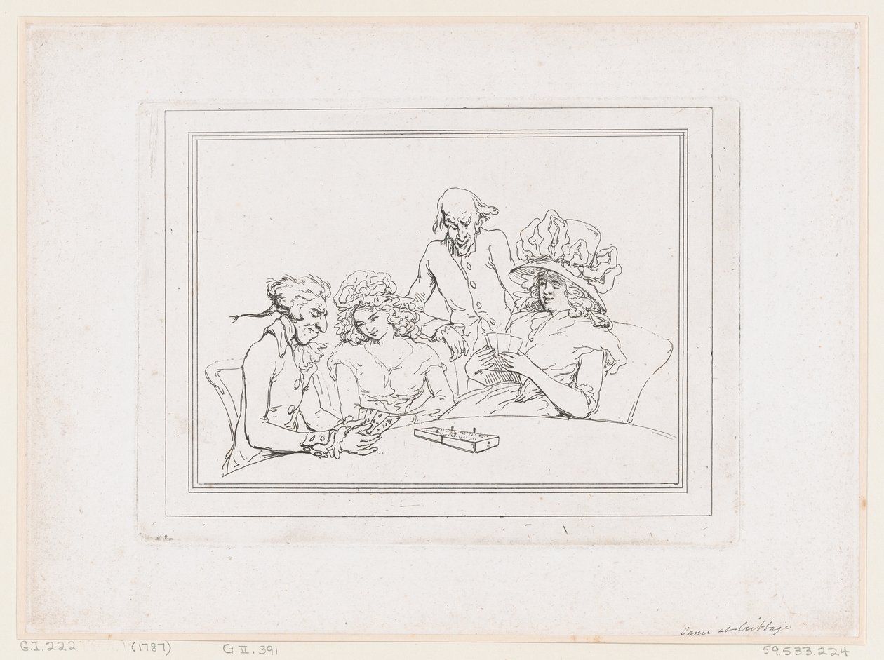 Partida de cribbage de Thomas Rowlandson