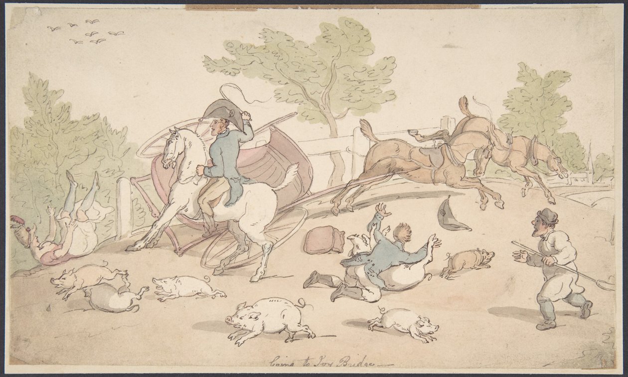 De camino a Ivy Bridge de Thomas Rowlandson