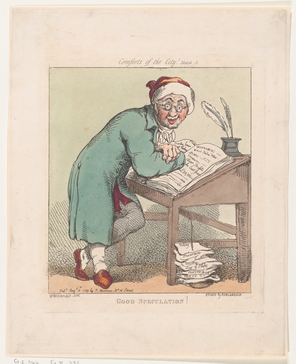¡Buena especulación!, 10 de agosto de 1799 de Thomas Rowlandson