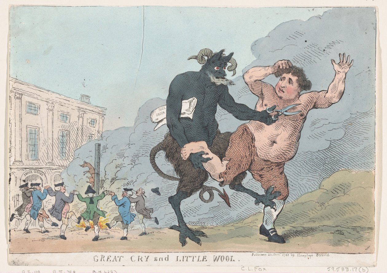 Gran grito y poca lana, 22 de diciembre de 1783 de Thomas Rowlandson