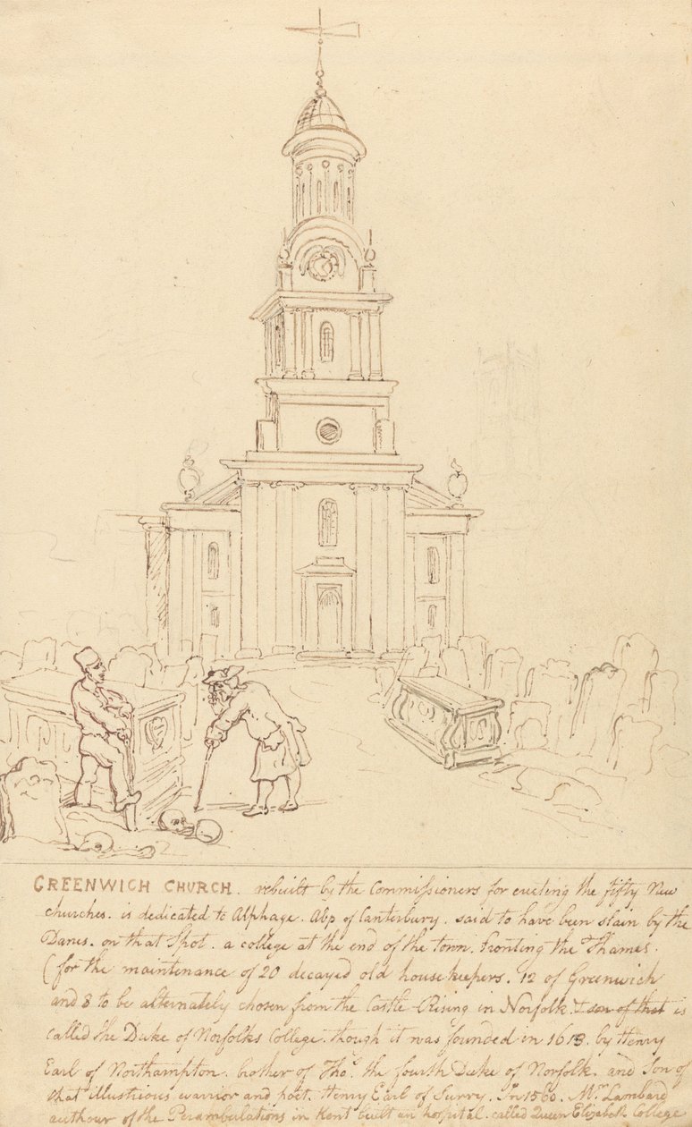 Iglesia de Greenwich de Thomas Rowlandson