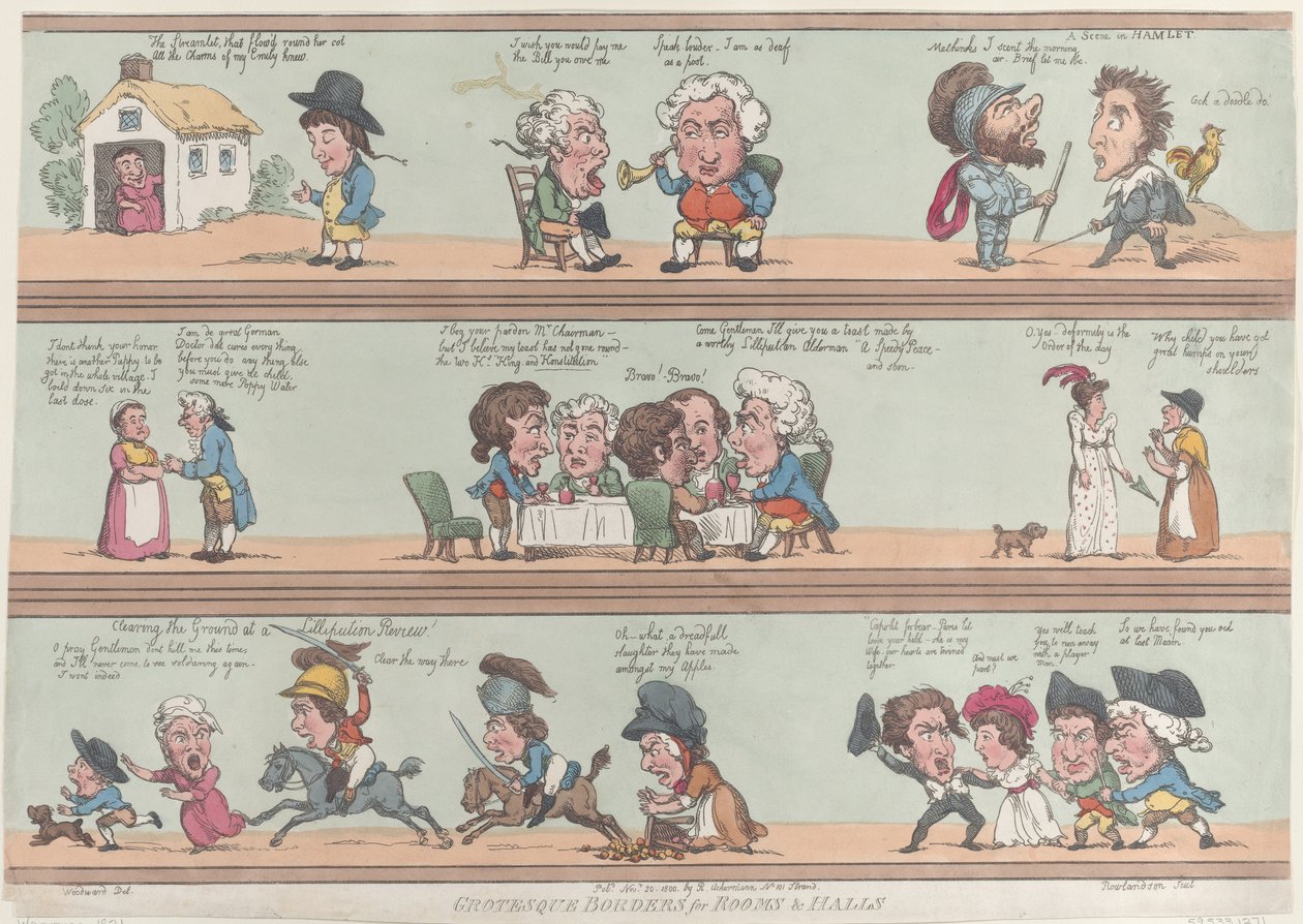 Bordes Grotescos para Habitaciones y Salones, [20 de noviembre de 1800], reimpresión de Thomas Rowlandson