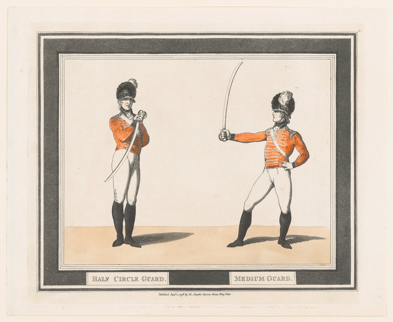 Guardia de Medio Círculo, Guardia Media, 1 de septiembre de 1798 de Thomas Rowlandson