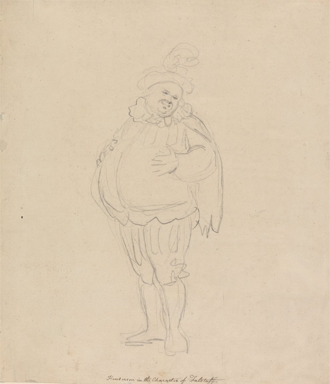 Henderson en el papel de Falstaff de Thomas Rowlandson