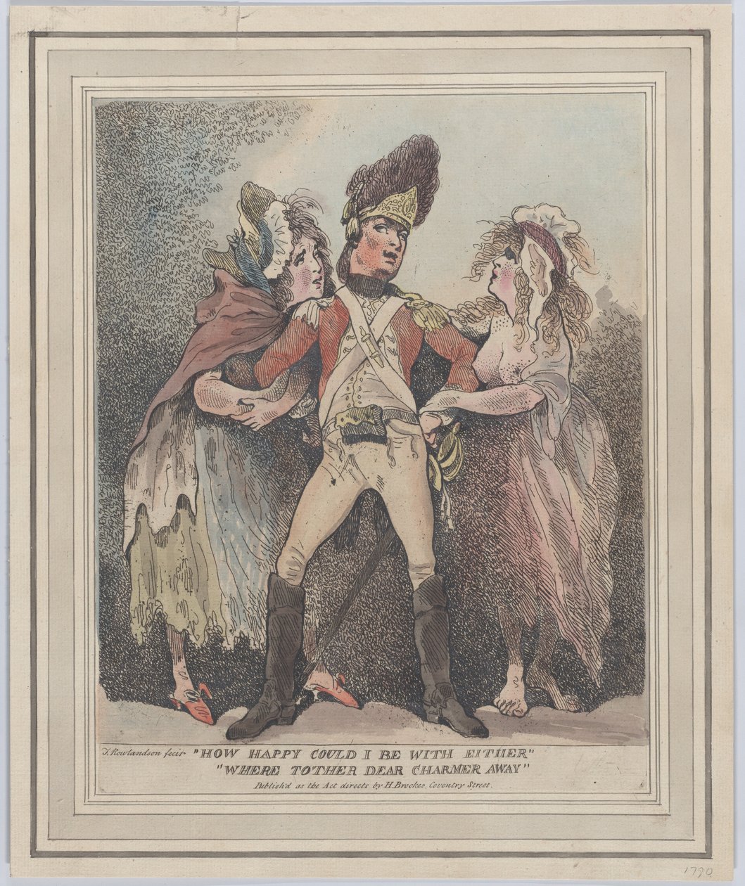 Qué feliz podría ser con cualquiera, si el otro querido encantador no estuviera, [1784] de Thomas Rowlandson