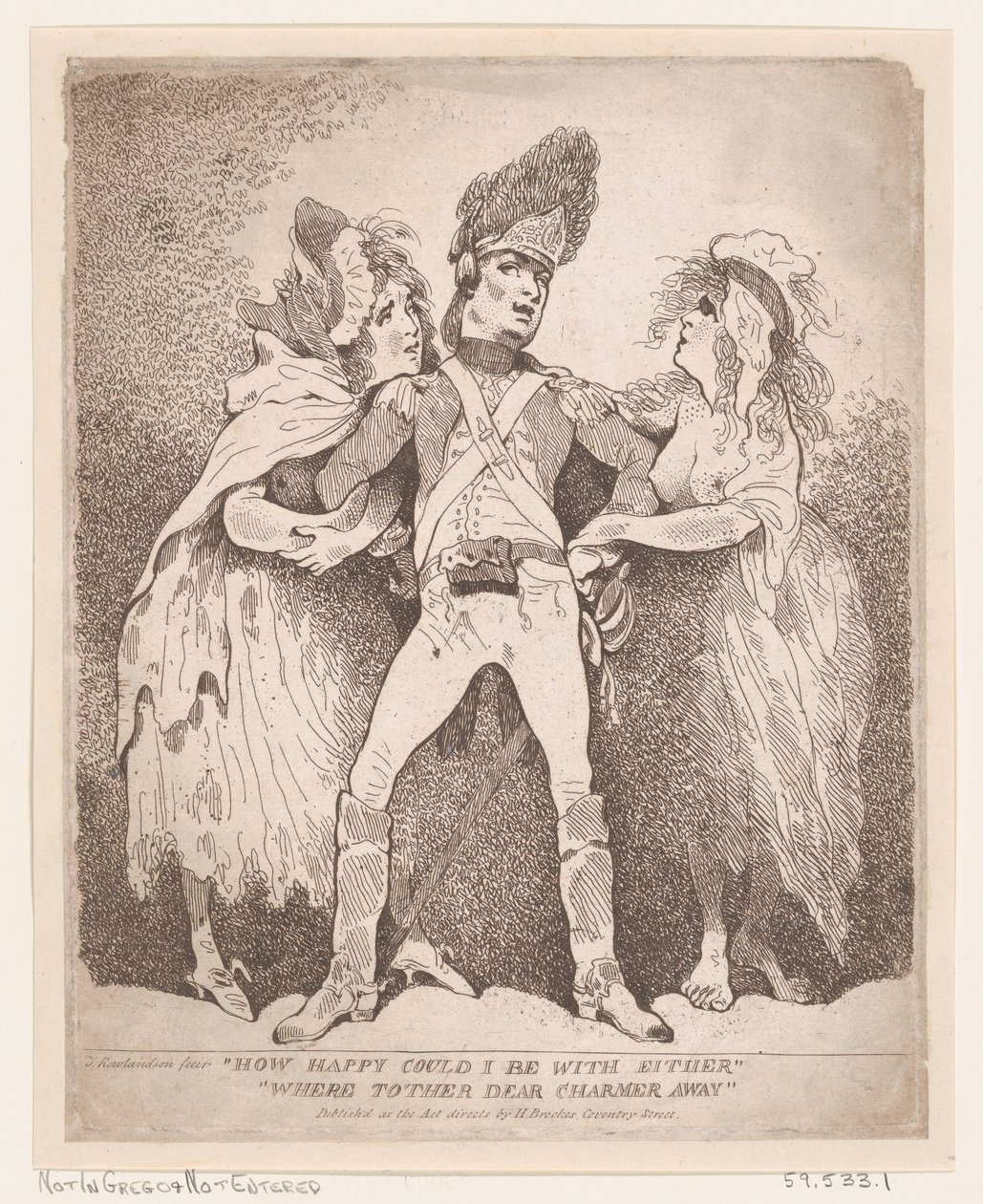 Qué feliz podría ser con cualquiera, si el otro querido encantador se fuera de Thomas Rowlandson