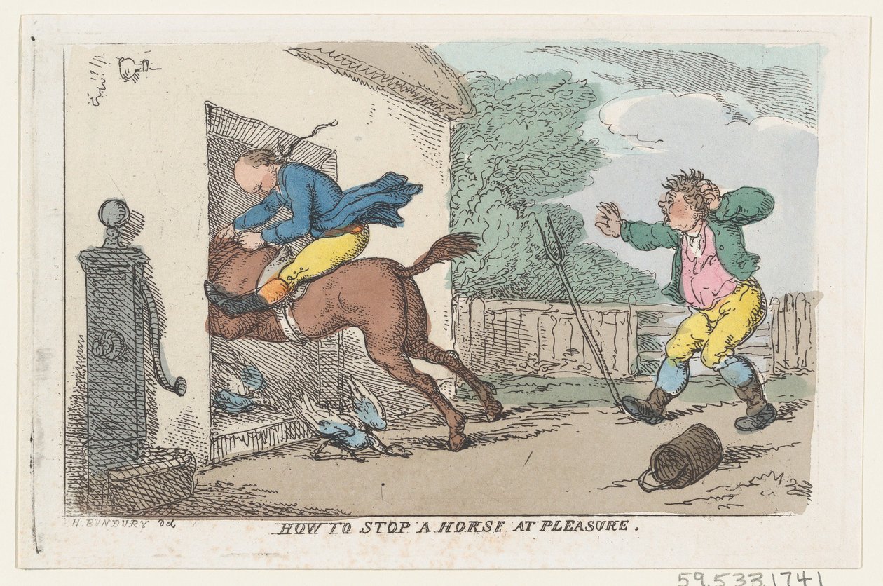 Cómo detener un caballo a placer de Thomas Rowlandson