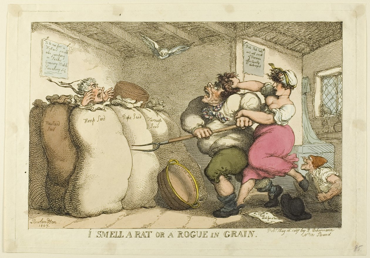 Huelo una rata o un pícaro en grano de Thomas Rowlandson