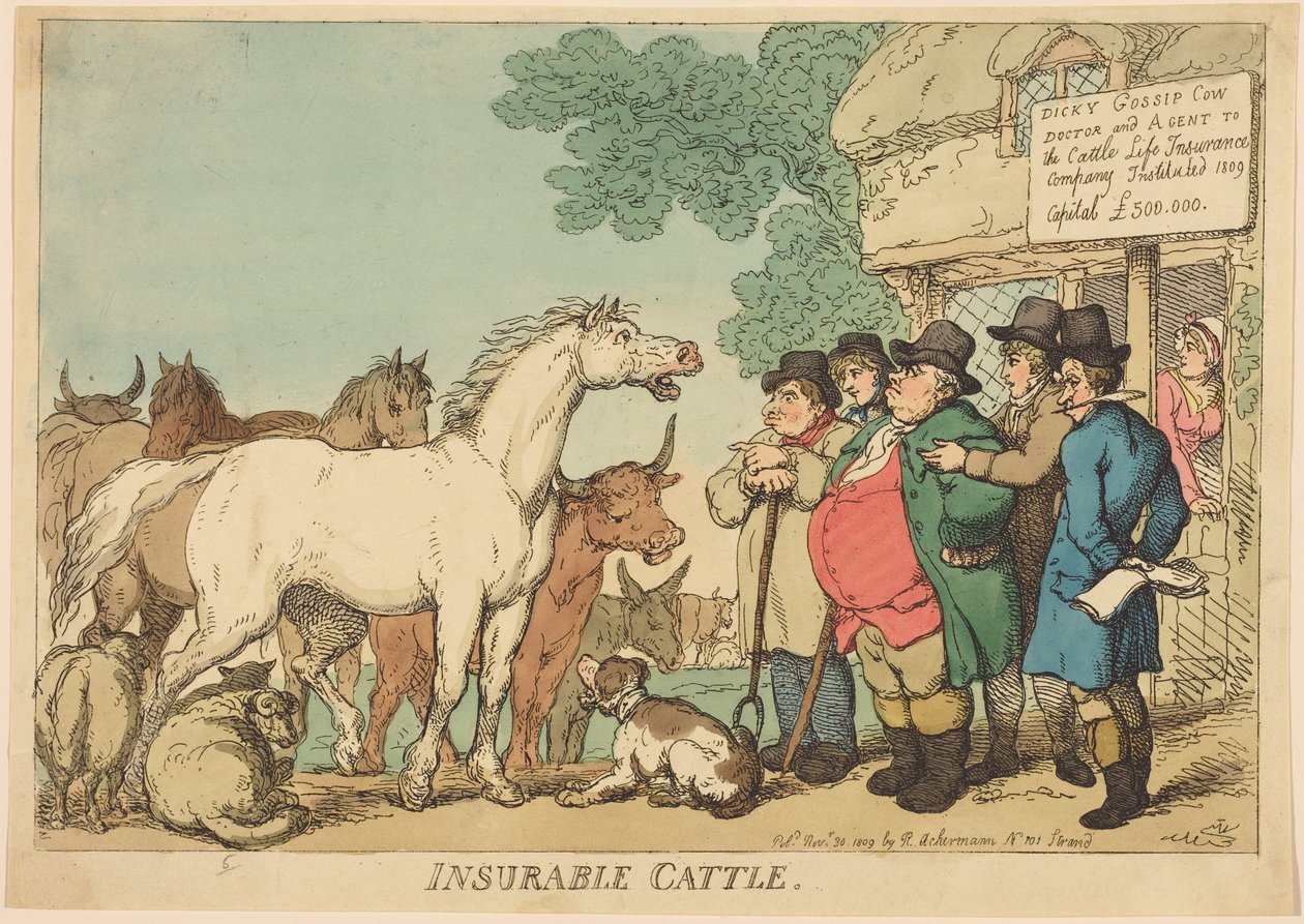 Ganado asegurable de Thomas Rowlandson