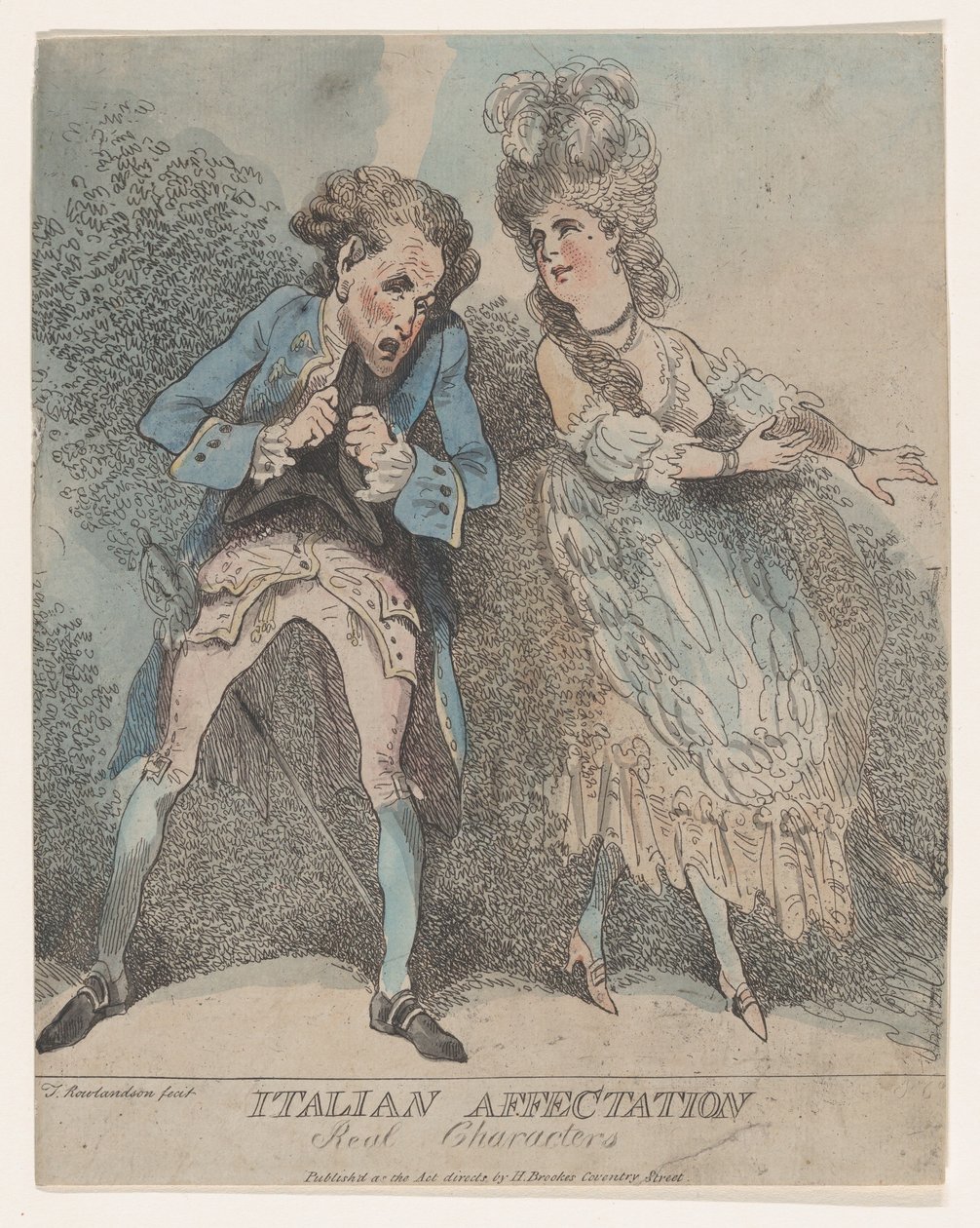 Afectación Italiana, Personajes Reales de Thomas Rowlandson