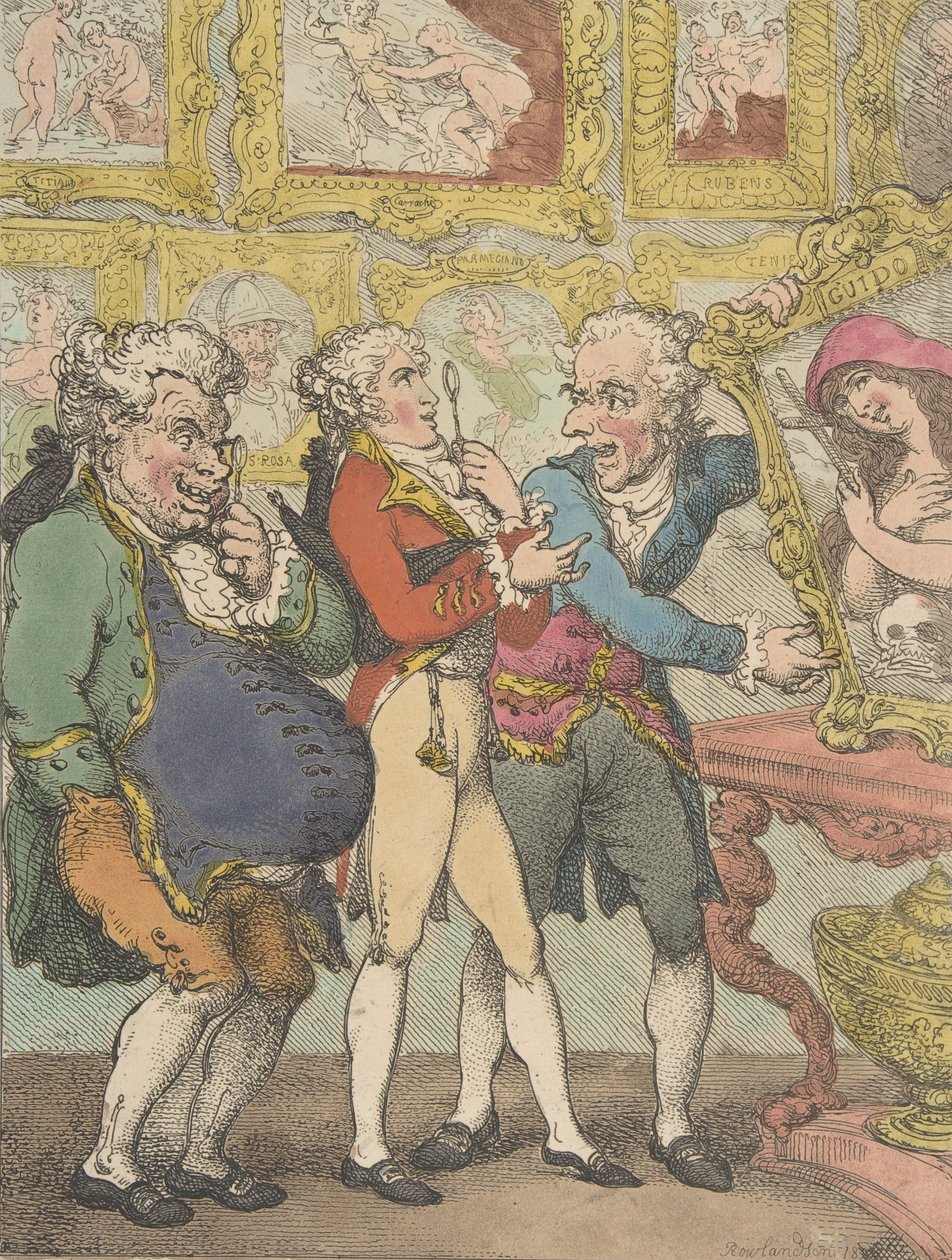 Comerciantes de cuadros italianos engañando a mi Lord Anglaise, 30 de mayo de 1812 de Thomas Rowlandson