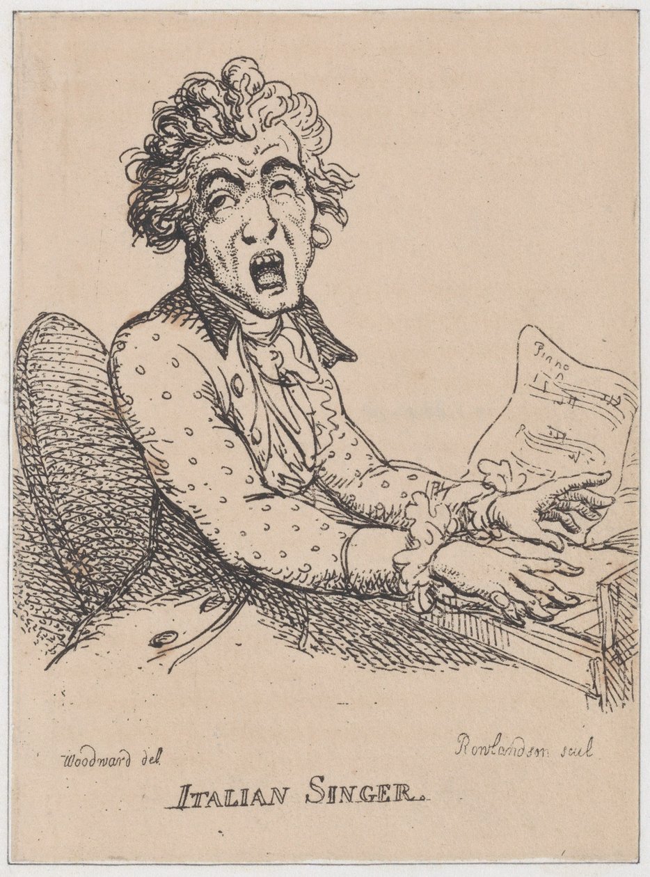 Cantante Italiano, abril de 1808 de Thomas Rowlandson