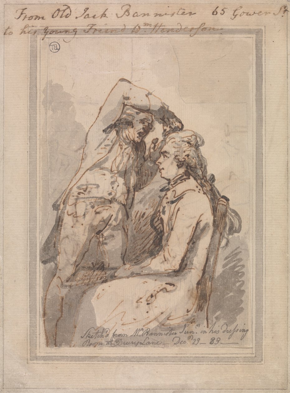 Jack Bannister en su camerino de Thomas Rowlandson