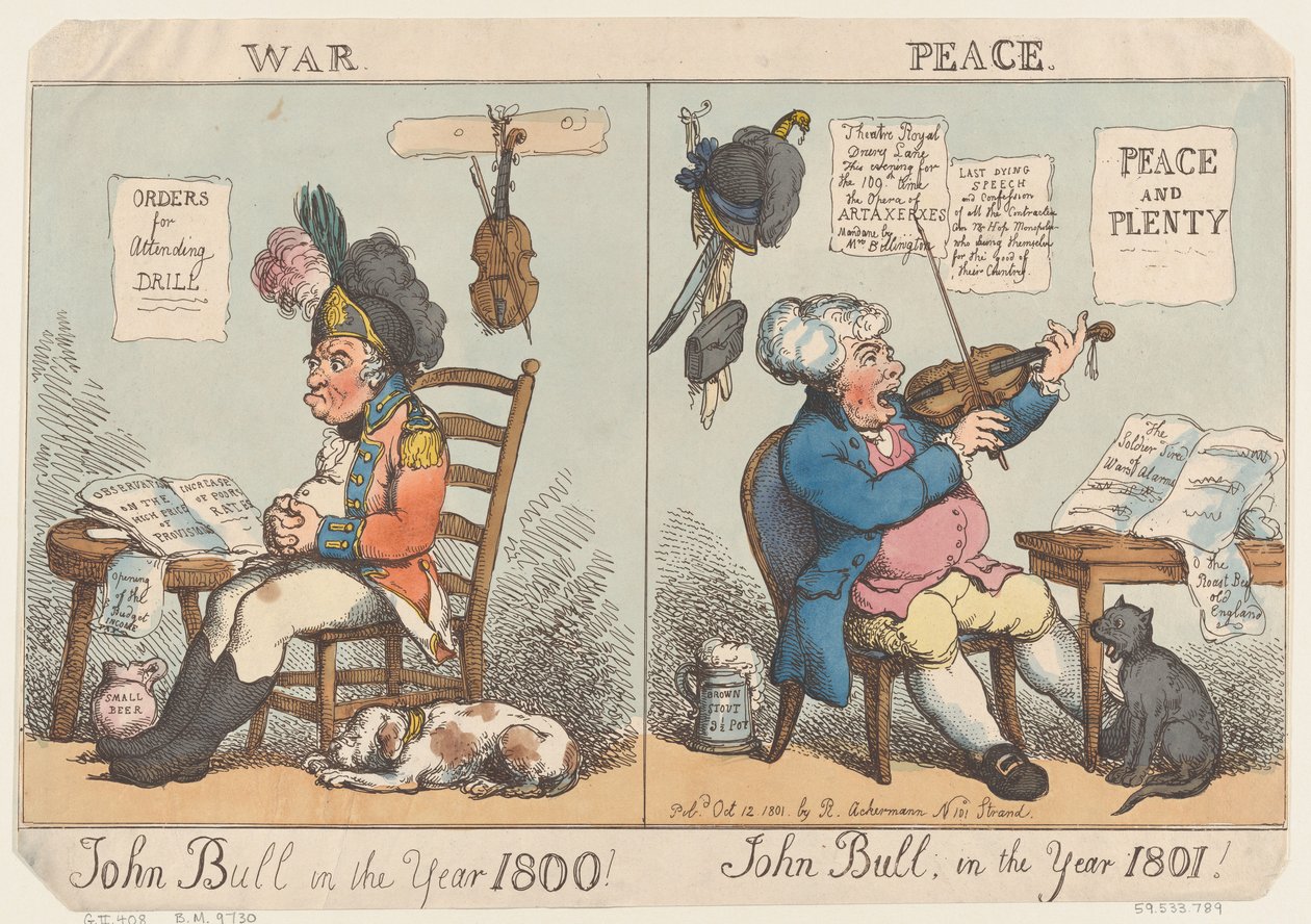 John Bull en el Año 1800! John Bull en el año 1801!, 12 de octubre de 1801 de Thomas Rowlandson