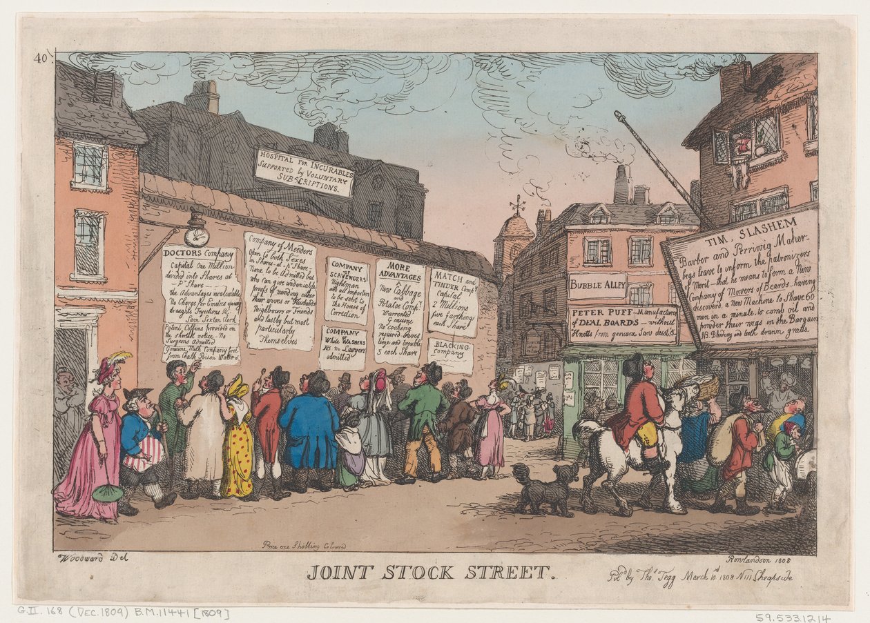 Calle de Acciones Conjuntas, 10 de marzo de 1808 de Thomas Rowlandson