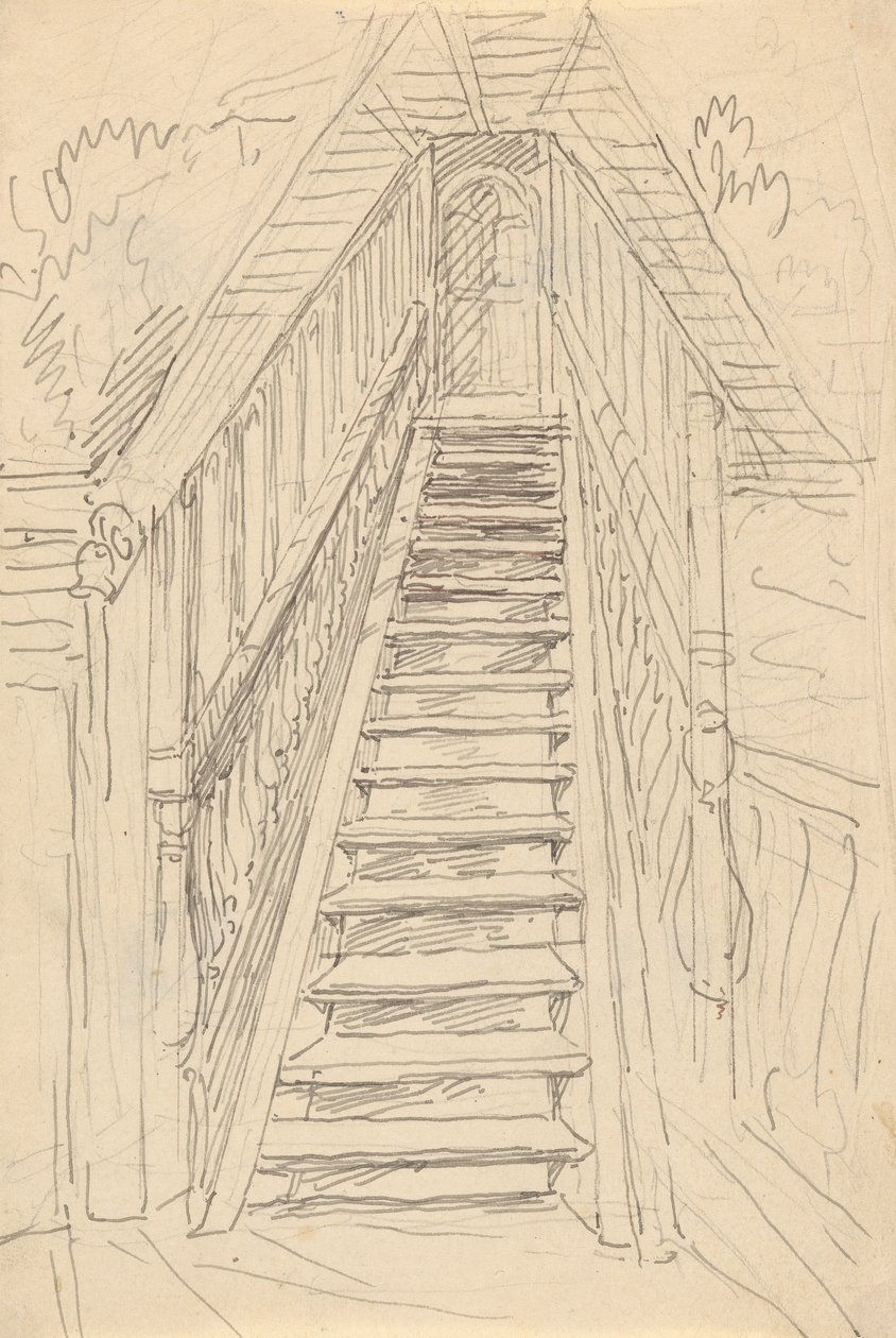 Edificio del Rey Guillermo, escalones que conducen al Gran Salón de Thomas Rowlandson