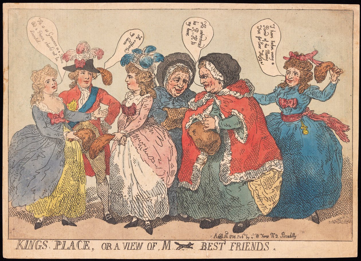 Lugar del Rey, o una Vista de los Mejores Amigos de M de Thomas Rowlandson
