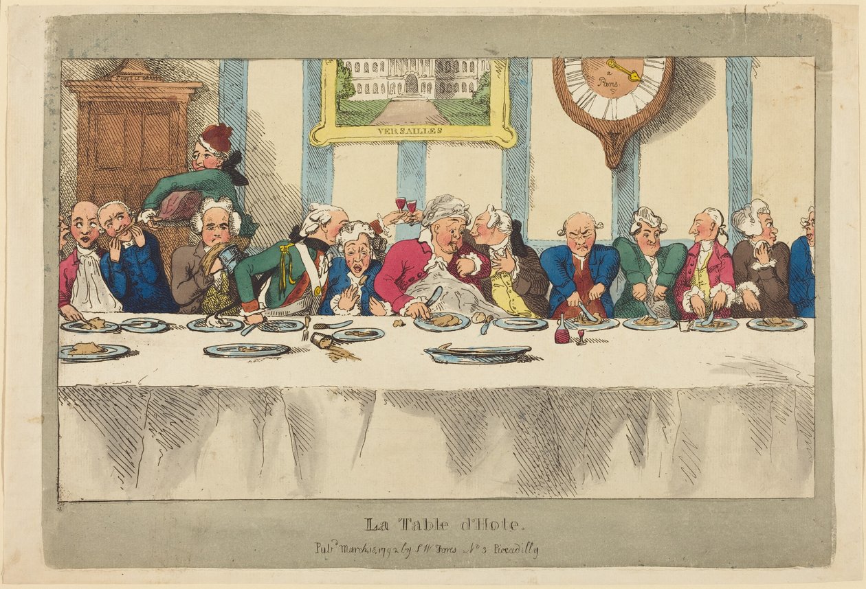 La Mesa del Huésped de Thomas Rowlandson