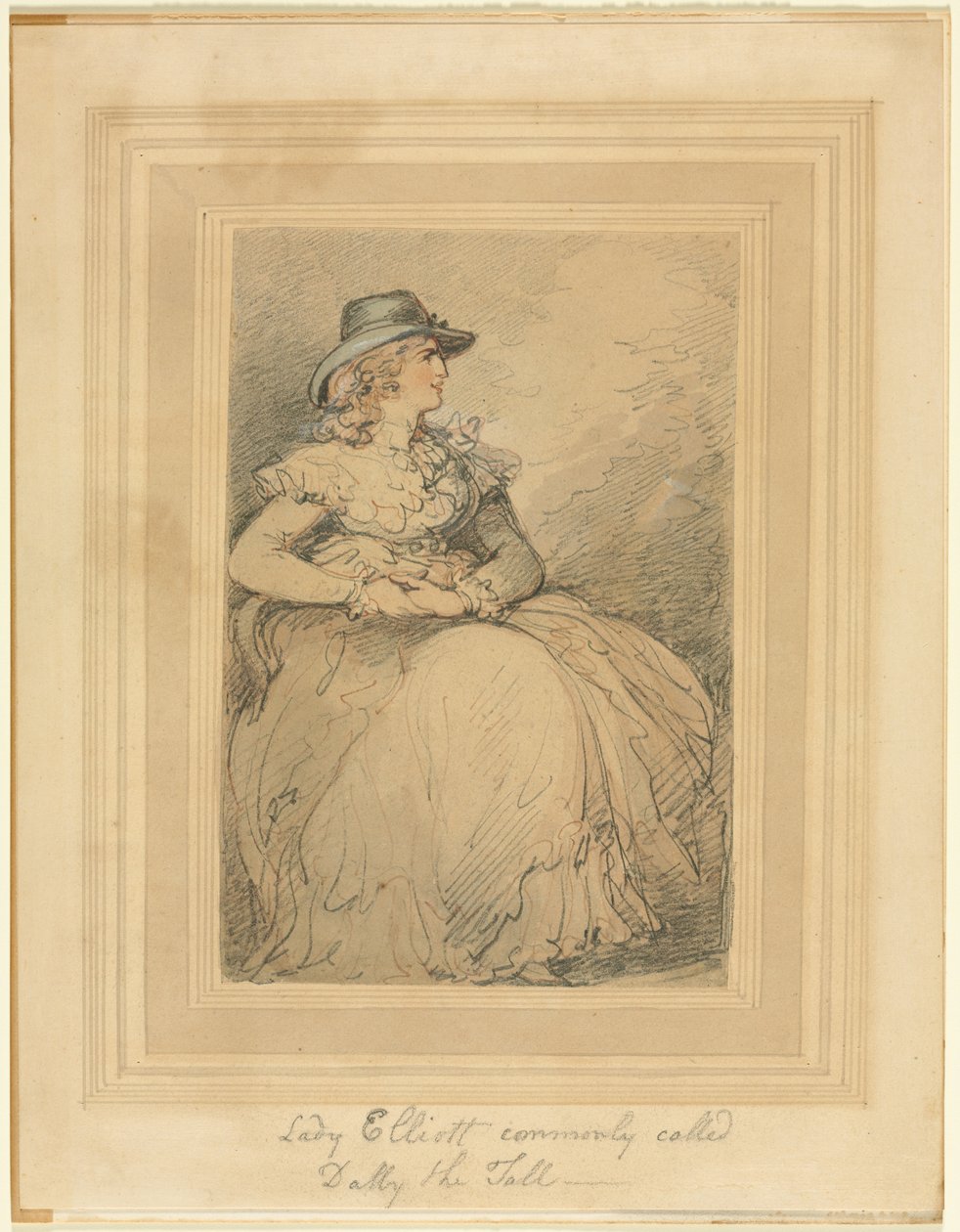 Lady Elliott, comúnmente llamada Dolly La Alta, 1775-1827 de Thomas Rowlandson
