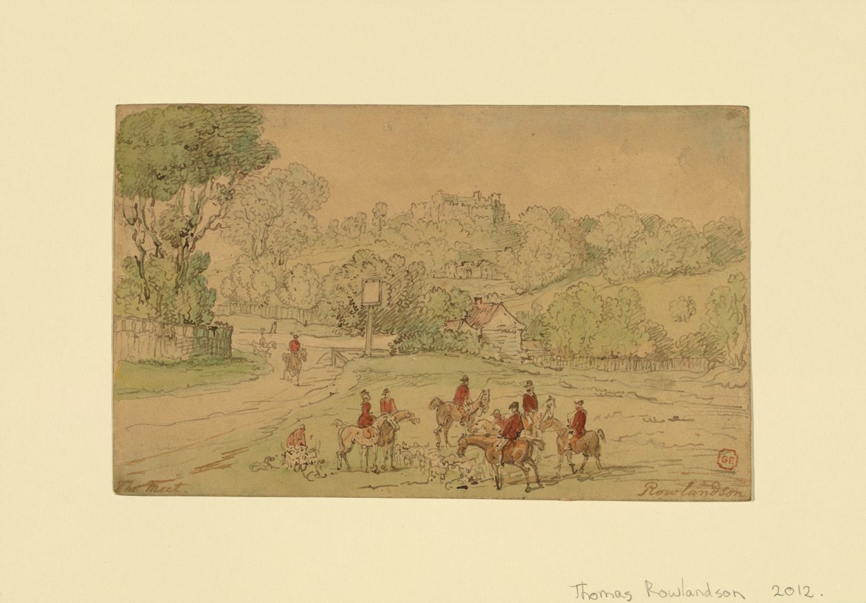 Paisaje con escena de caza de Thomas Rowlandson