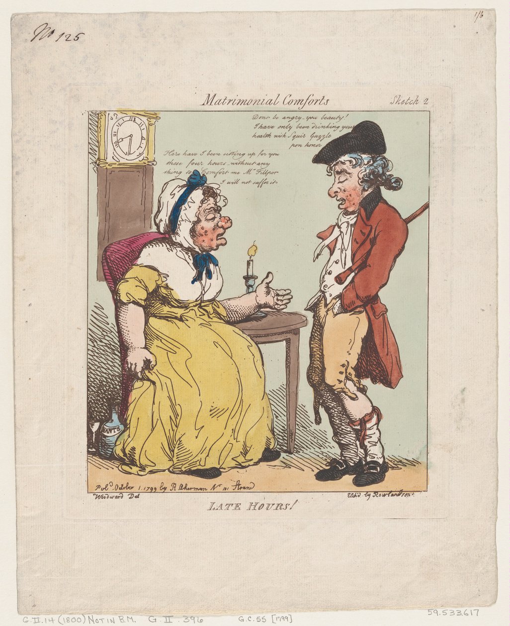 Horas tardías de Thomas Rowlandson