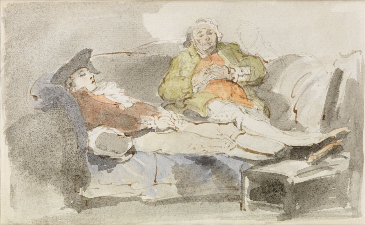 Reposando en un Sofá de Thomas Rowlandson