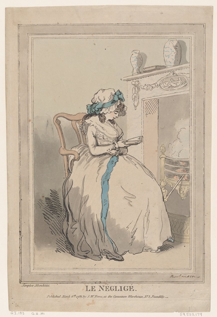 Le Négligé, 6 de marzo de 1786 de Thomas Rowlandson