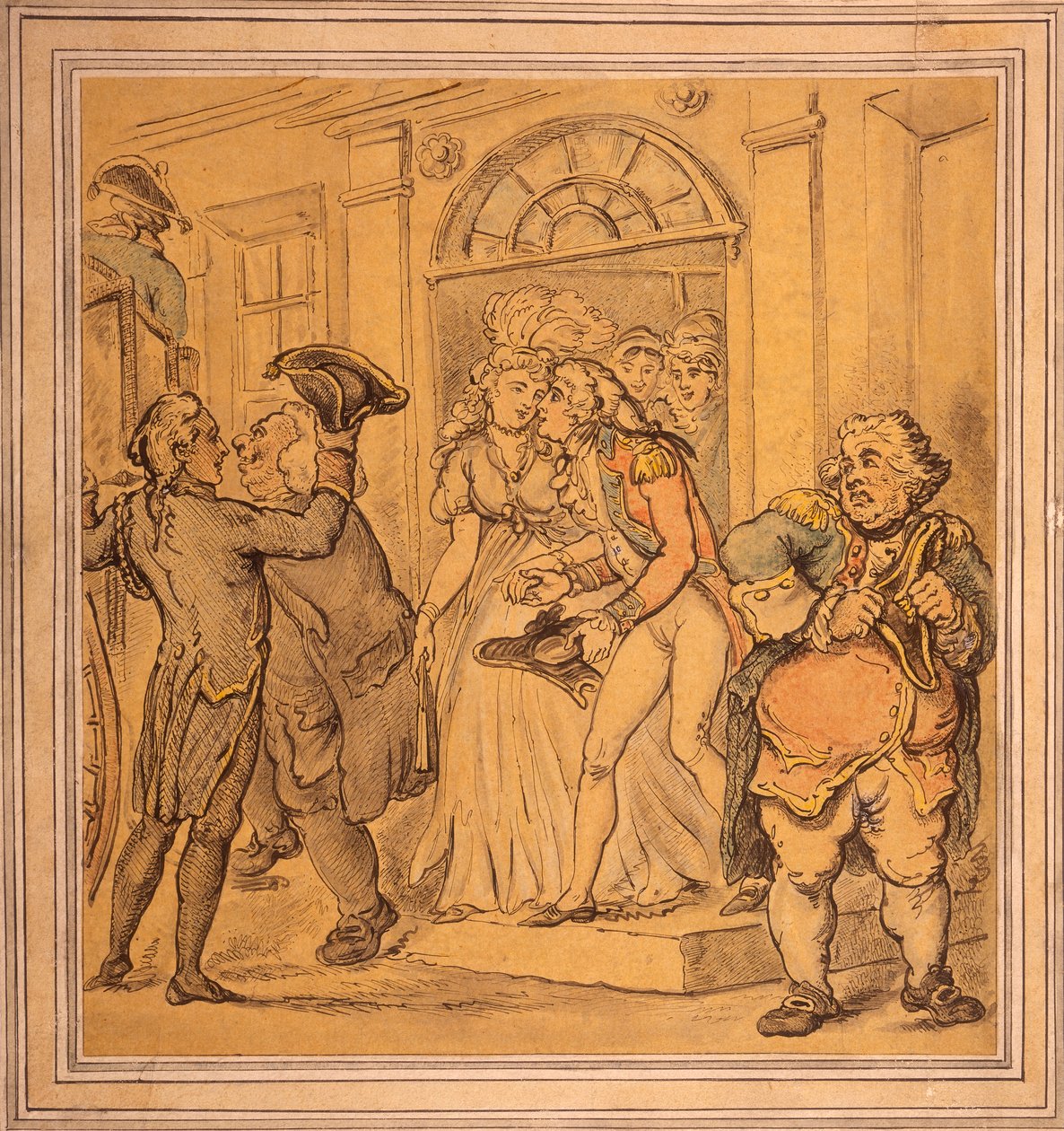 Saliendo después de una fiesta, finales del siglo XVIII-principios del siglo XIX de Thomas Rowlandson