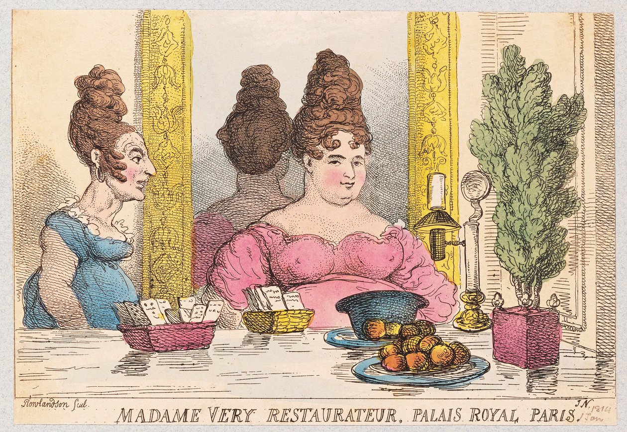 Madame Very, restauradora, Palais Royal, París de Thomas Rowlandson