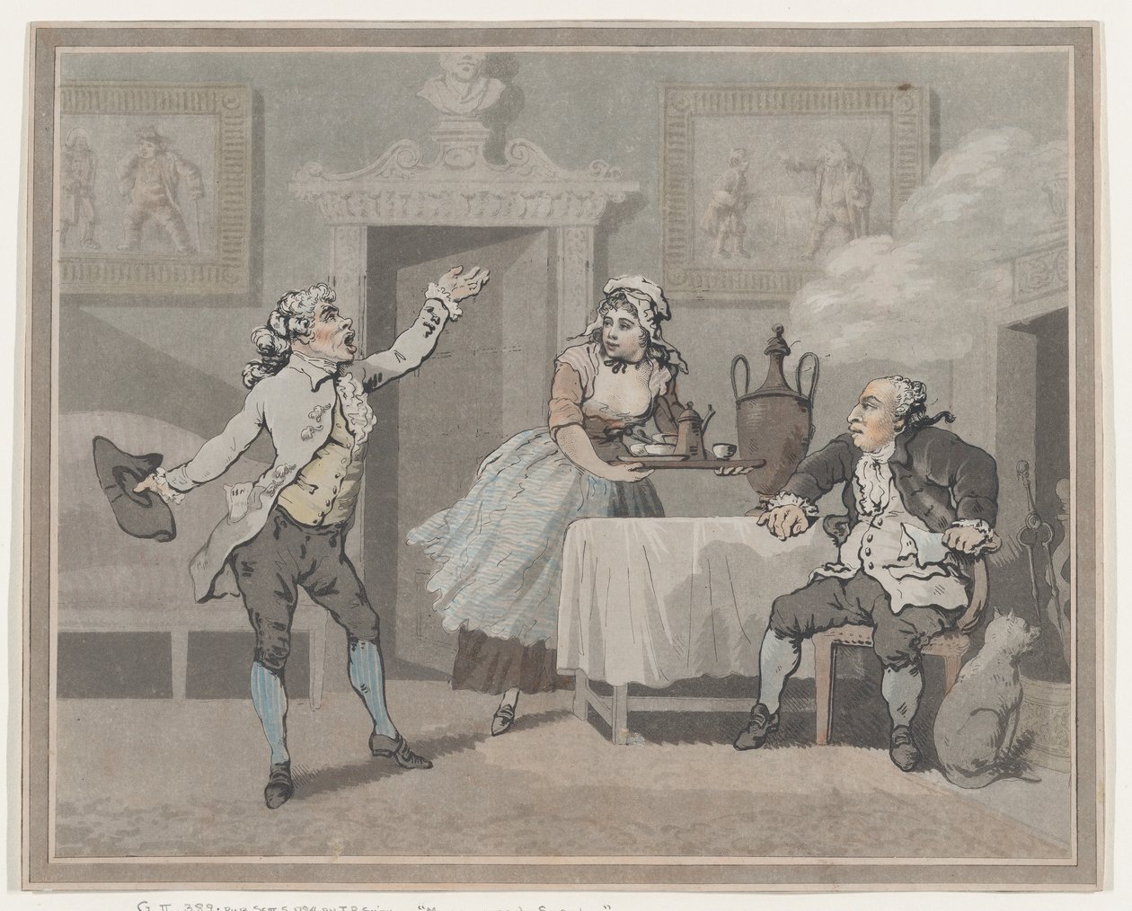 Manager & Spouter, 1 de julio de 1802 de Thomas Rowlandson