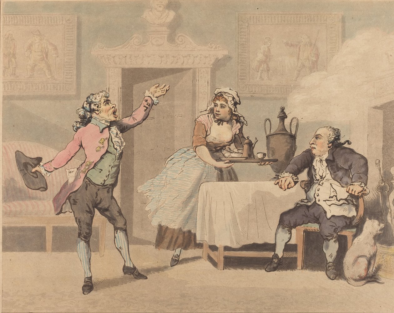 Gerente y declamador, 1784 de Thomas Rowlandson