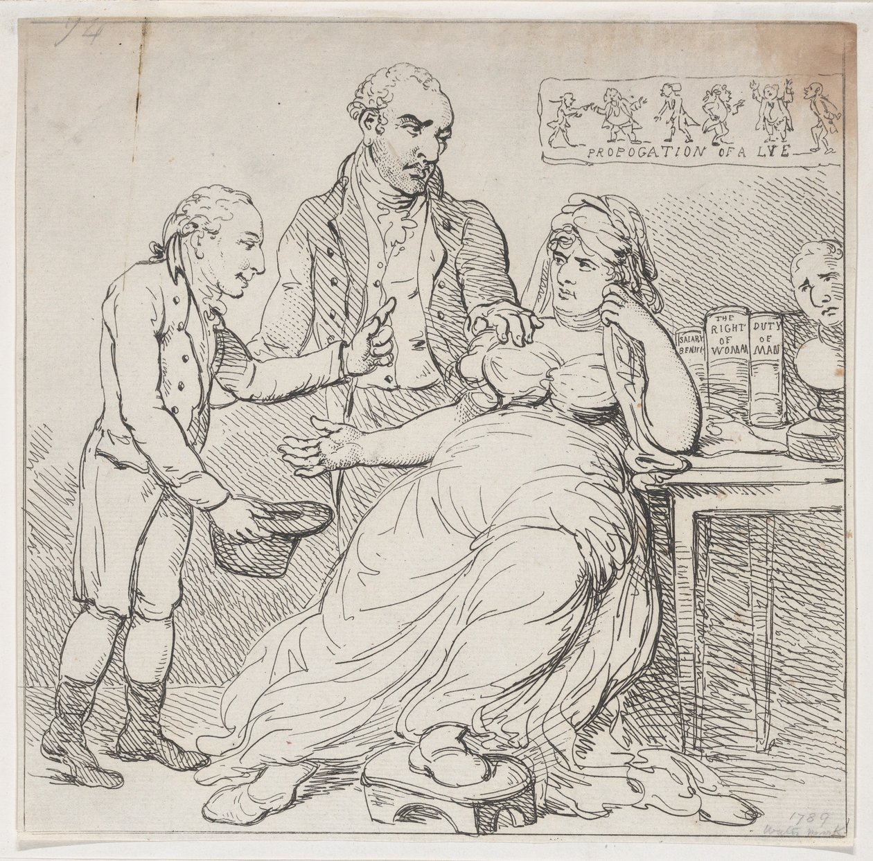Melpómene en las Penas, o el Juego de Niños Defendido por Monarcas Teatrales, 14 de diciembre de 1804 de Thomas Rowlandson