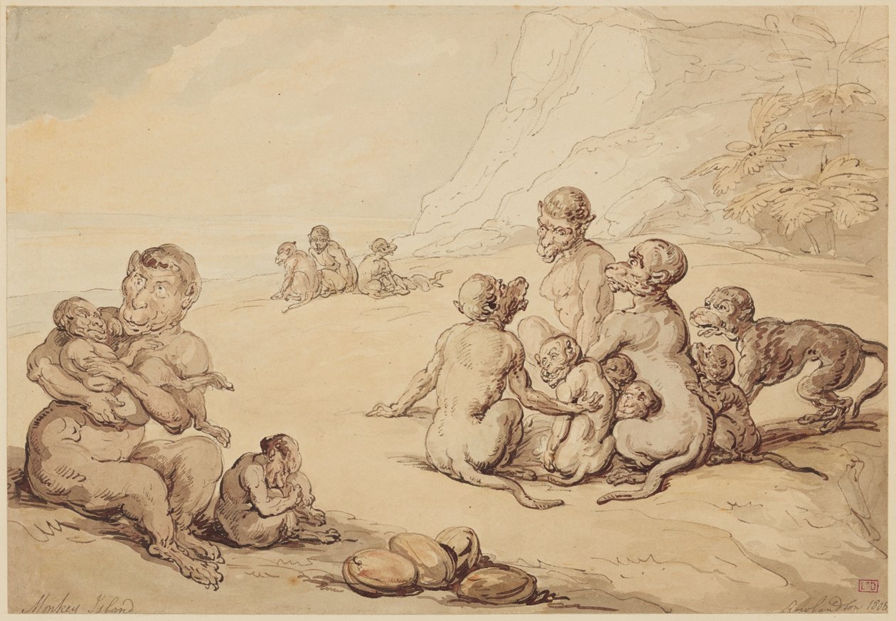 La isla de los monos de Thomas Rowlandson