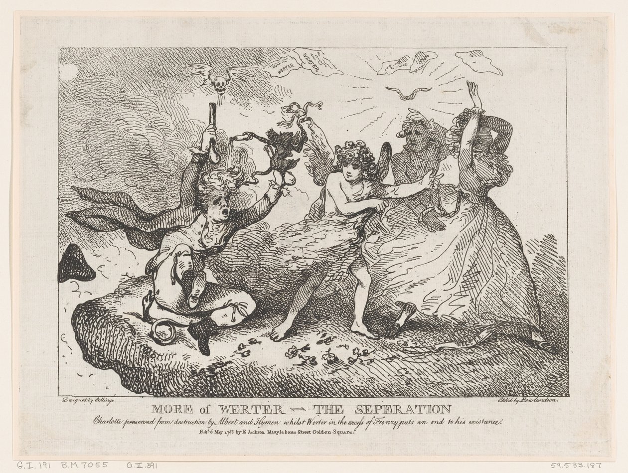 Más de Werther-La Separación: Charlotte Preservada de la Destrucción por Albert y ... de Thomas Rowlandson