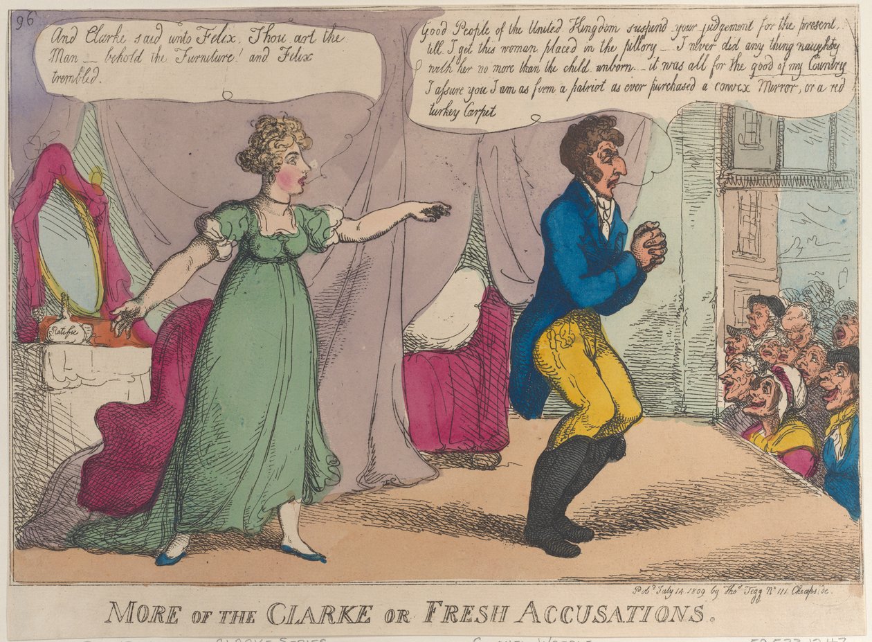 Más de Clarke o Nuevas Acusaciones, 14 de julio de 1809 de Thomas Rowlandson