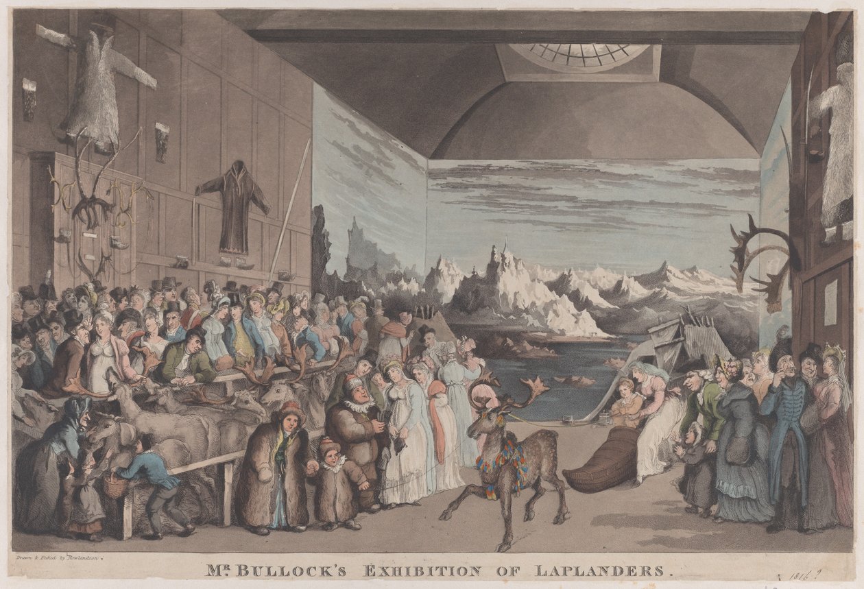 Exhibición de lapones de Mr. Bullock, 8 de febrero de 1822 de Thomas Rowlandson
