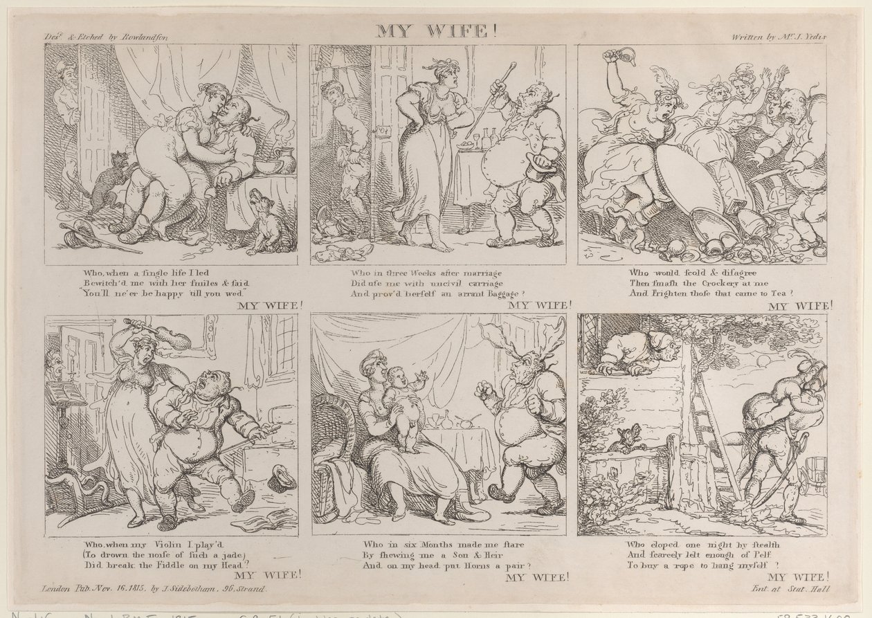 Mi esposa!, 16 de noviembre de 1815 de Thomas Rowlandson