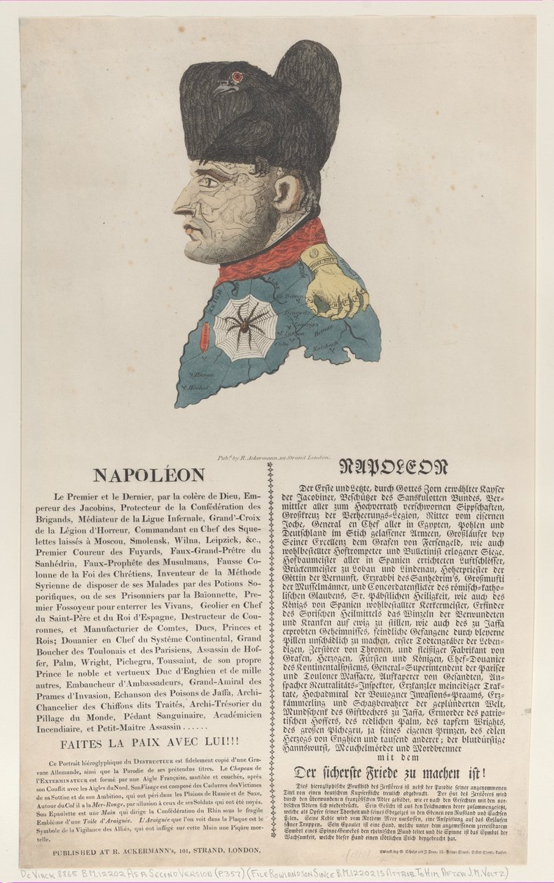 Napoleón, marzo 1814 de Thomas Rowlandson