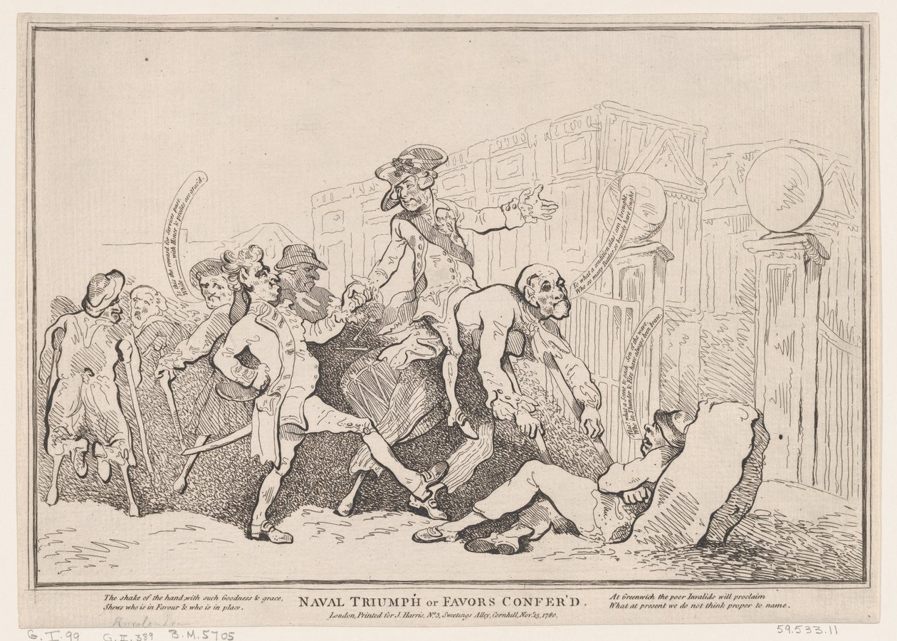 Triunfo naval, o favores conferidos, 13 de noviembre de 1780 de Thomas Rowlandson