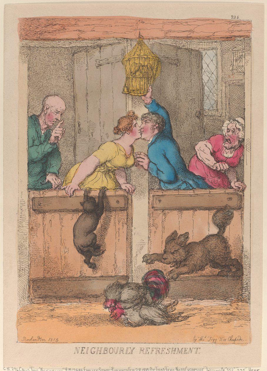 Un refrigerio entre vecinos de Thomas Rowlandson