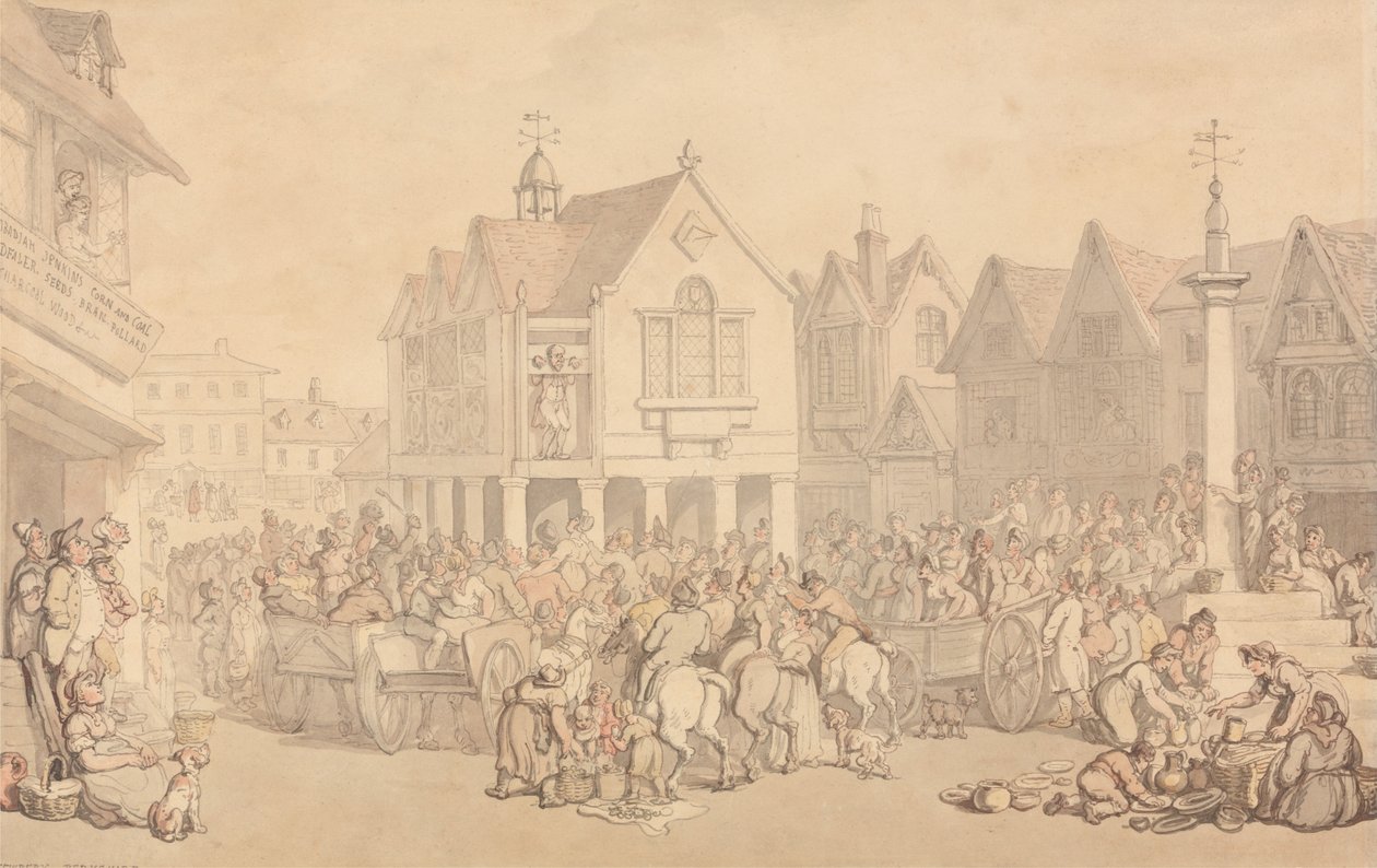 Newbury Market Place, Berkshire de Thomas Rowlandson