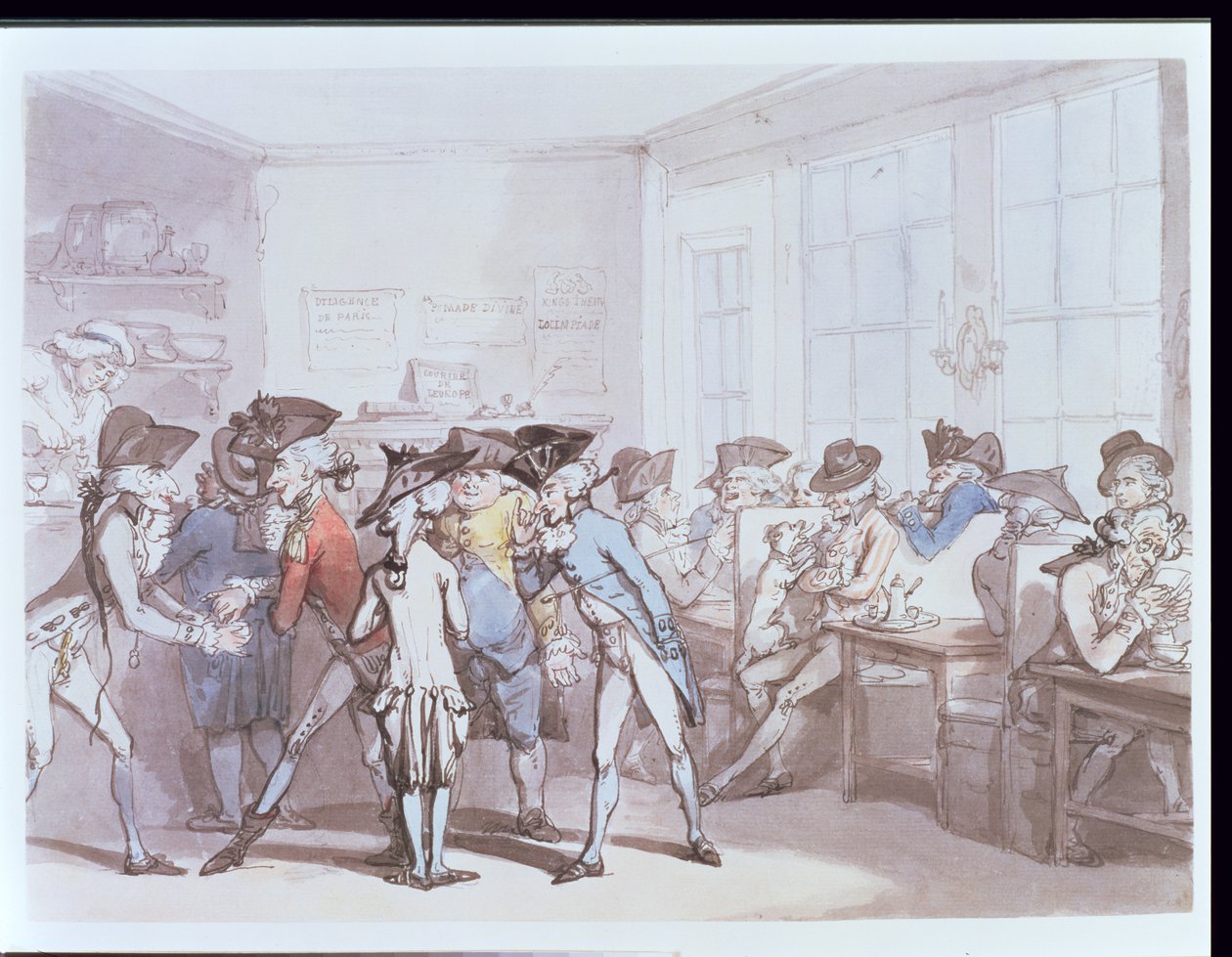 No.1732 Una cafetería francesa de Thomas Rowlandson