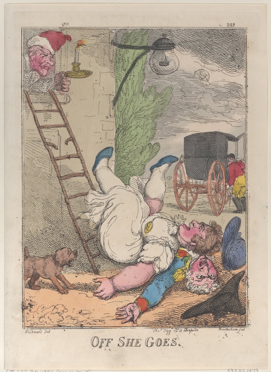 Allá va, 1812 de Thomas Rowlandson