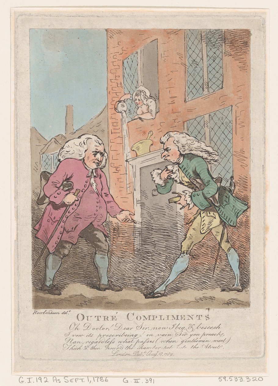 Más allá de los cumplidos de Thomas Rowlandson