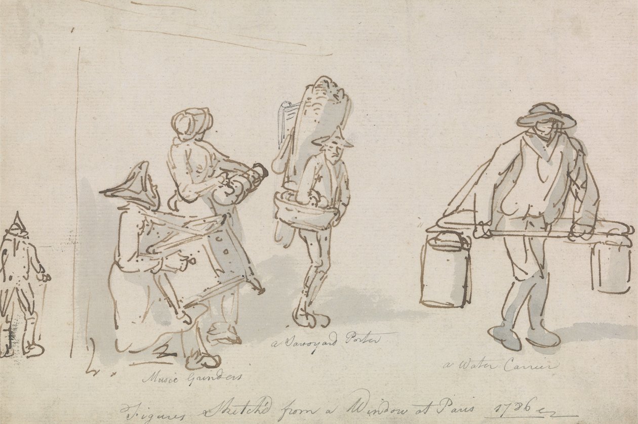 Figuras de las calles de París de Thomas Rowlandson