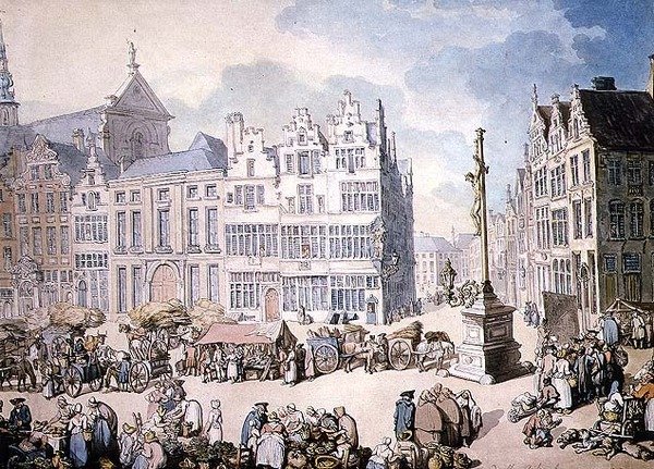 Place de Mer, Amberes de Thomas Rowlandson